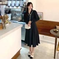 ราคา Missmoka Midori Midi Dress แขนยาว สีดํา วินเทจ สไตล์เกาหลี / Midi Dress แขนยาว สีดํา วินเทจ สไตล์เกาหลี (27165198025)