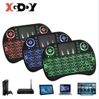 ราคา XGODY ภาษาใหม่ภาษาอังกฤษ Mini Wireless Keyboard เม้าส์คีย์บอร์ดมินิไร้สายคอมโบ คีย์บอร์ดไร้สายมินิ 2.4Ghz ต่อกับTV Box แสงไฟ3สี (41755140812)