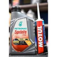 ราคา Petronas Sprinta F700 15W50 ขนาด 0.8 ลิตร + น้ำมันเฟืองท้าย Motul (3954904898)