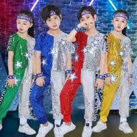 ราคา 435Readystock ชุดเด็ก Sequined Hip-Hop Street Dance ชุดโมเดิร์นแจ๊สแดนซ์ผู้ชายผู้หญิงเชียร์ลีดเดอร์เต้นรําการจับคู่สีเครื่องแต่งกาย (47458951747)