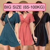ราคา ชุดว่ายน้ำบิ๊กไซส์ BIG SIZE (65-100KG) ชุดว่ายน้ำไซส์ใหญ่แฟชั่นเกาหลีวันพีช ชุดว่ายน้ำคนอ้วน ชุดว่ายน้ำสาวอวบ (9957) (18204043457)