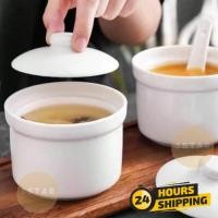 ราคา 5STAR WHITE PORCELAIN SOUP STEW CROCKS BOWL POT CHICKEN SOUP MINI POT ไอน้ําไข่ BIRD รังสมุนไพรการใช้ (51553593247)