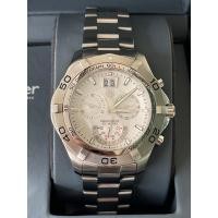 ราคา Tag Heuer CAF101A/RWP6887 Aquaracer 43mm Men's Big Date Chronograph 300M White Dial (23063743693)