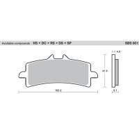 ราคา ผ้าเบรคหน้า SBS สำหรับ APRILIA RSV4-RF RSV4-RR ปี 15-20 (4133944744)