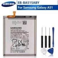 ราคา แบตเตอรี่โทรศัพท์สำหรับ Samsung Galaxy A51 ของแท้เปลี่ยนแบตเตอรี่ EB-BA515ABY 4000mAh (25635913294)