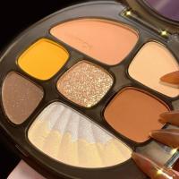ราคา Eight-color amber eye shadow disk INS cheap students daily high-quality blush pearl super flashing crystal big color (10403116557)