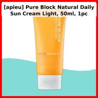 ราคา [apieu] Pure Block Natural Daily Sun Cream Light, 50ml, 1 ชิ้น / Korean Sun Cream / Lightweight Protection by glow_shop (44956293648)