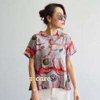 ราคา เสื้อลินินแขนสั้น ด้านหลังผูกโบว์ (2514181201)