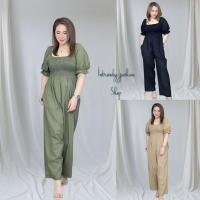 ราคา New collection.จั้มสูทขายาว สม็อคอกหน้าหลังสาวอวบ Free size:32 - 46 นิ้ว.ใส่สวย( หน้าผ้า 48 นิ้ว)ผลิตจากผ้าฝ้าย. (27260036566)