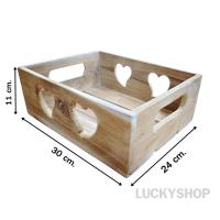 ราคา ถาดไม้สัก ฉลุลายหัวใจ ขนาด 30x24x11 ซม. (44256029791)