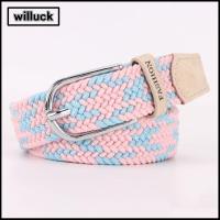 ราคา เข็มขัดผ้าใบสำหรับผู้หญิง ออกแบบแฟชั่นยีนส์ มีสายยางยืด (44508585791)
