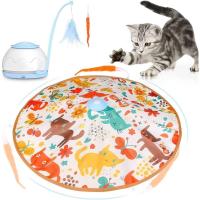 ราคา 360 Rotating Electric Cat's Toy Feather Interactive Toy Intelligent USB Rechargeable Pet Toys Pet Educational Toys Cat T (54907227511)