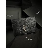ราคา กระเป๋าใส่บัตร YSL Card Holder ใหม่ 100% หนังสีดำ (28510818120)