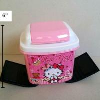 ราคา ถังขยะ ในรถ มีแผ่นยางด้านล่าง กันล้ม ลาย คิตตี้ Kitty ขนาดสูง 6 นิ้ว (592521159)