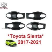 ราคา ดำด้าน เบ้ารองมือเปิด Toyota Sienta XP 2017 - 2020 2021 โตโยต้า เซียนต้า ถาดรองมือเปิดประตู ถ้วยรองมือ กันรอย 2018 เบ้า (29322555128)