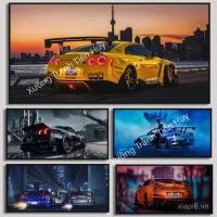 ราคา (X287) ญี่ปุ่นสีดํารถภาพวาด Nissan Skyline Gtr R34 รถ Supercar โปสเตอร์พิมพ์ตกแต่ง (41865498670)