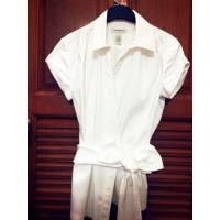 ราคา เสื้อเชิ๊ตแขนสั้นสีขาวbanana republic (247270332)