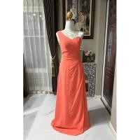 ราคา ชุดราตรียาวบ่าเดี่ยว(ไซส์ S)สีส้มโอรส #มือสอง# (24912558661)