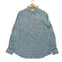 ราคา UNIQLO White-Navy Plaid Linen Long Sleeve Shirt (41366702008)