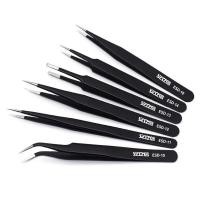 ราคา แหนบป้องกันไฟฟ้าสถิตข้อศอก Fine Pointed สแตนเลสแหนบขนาดเล็ก Birds Nest หยิบผมสิวคลิปซ่อมเครื่องมือชุด BGB2 (42666343806)