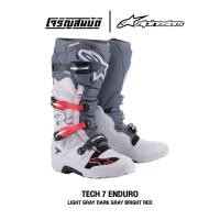 ราคา Alpinestars รองเท้าวิบาก (บูท) รุ่น TECH 7 ENDURO สี LIGHT GRAY DARK GRAY BRIGHT RED (25973678931)
