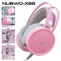 ราคา Nubwo X98 Gaming Headset 7.1 Virtual. หูฟังเกมมิ่ง USB 2.0 Pink Edition (X-SERIES) (8716903995)
