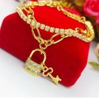 ราคา THAIJY15 CW24 กำไลข้อมือหญิง สร้อยข้อมือกุญแจฝังเพรช กำไลทอง สร้อยข้อมือ ชุบทอง กำไลข้อมือ ของแท้100% (22735345310)