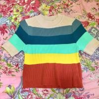 ราคา เสื้อครอปไหมพรมสีรุ้ง (5235683033)