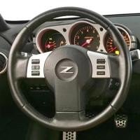 ราคา ที่กําหนดเองพวงมาลัยสําหรับ Nissan 350Z AT MT 2003 2004 2006 Hand-Stitch หนังป้องกันพวงมาลัยรถอุปกรณ์เสริม (48008336143)