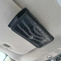 ราคา High-End รถแว่นตาคลิป Sun Visor ของแท้หนังแว่นตากันแดดกรอบรถหินแว่นตา Cowhide กรณี High-End Feel (26744560291)