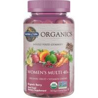 ราคา Garden of Life Organics Women 40+ Gummy s Berry Certified Organic NonGMO Ksher Complete Multi Methyl B12 C & D3 Gluten Soy & Dairy 120 Real (52959654716)