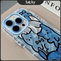 ราคา Lucky Star หมาสีน้ำเงิน เคสโทรศัพท์มือถือTPU คส ไอโฟน 16/15/11 ใหม่ 13 14promax หญิง pro สองชั้น คส ไอโฟน12 เคส (28869154188)