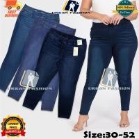 ราคา Plus sIze Womens Skinny Fit Jeggings กางเกงยีนส์เอวยืดกางเกงยีนส์กางเกงยีนส์ขนาดใหญ่ (55906537309)