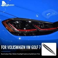 ราคา Carbon Fiber for Volkswagen VW Golf 7 MK7 GTI 2013-2017 Car Headlamp Headlight Cover Trim Eyelids E (46506177690)