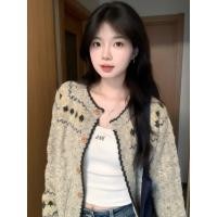 ราคา sweater ไหมพรม cardigan ไหมพรม ต้นฤดูใบไม้ร่วงย้อนยุคสีเทา Phil Island เสื้อกันหนาวผู้หญิงฤดูใบไม้ผลิฤดูใบไม้ร่วงสวมใส่ด้านนอกหลวมขี้เกียจนุ่มข้าวเหนียวถักเสื้อสเวตเตอร์ถักด้านบน (46807399081)