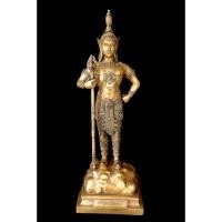 ราคา ท้าวเวสสุวรรณ หน้าเทพ วัดหน้าพระเมรุราชิการาม จ.อยุธยา เนื้อทองเหลือง สูง22นิ้ว (41962183319)