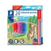 ราคา Staedtler สีไม้สเต็ดเล่อร์ 24 สี ฟรีกบเหลาดินสอและดินสอ2B 2 แท่ง (13104090582)