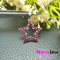 ราคา จี้ทับทิมพม่า รูปดาว แบบน่ารักๆ มีใบเซอร์พลอยแท้ ใบเช็คเปอร์เซ็นต์ทอง (57408416024)