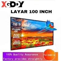 ราคา XGODY จอโปรเจคเตอร์พกพา ขนาด 100 นิ้ว 2214มม.*1245มม. (เฉพาะจอ) (26887489870)