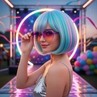 ราคา วิกผมบ๊อบไล่สีสดใสพร้อมหน้าม้าข้าง ผมสั้นสังเคราะห์หลากสี ชมพู/น้ําเงิน/ม่วง/เขียว สําหรับคอสเพลย์และใส่ประจําวัน (52959578963)