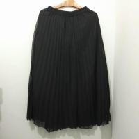 ราคา GU กระโปรงพลีทสีดำ เอวยางยืด (24520060379)