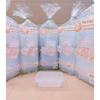 ราคา (ชุดละ 5 แพค) กล่องข้าว PP 750 CC. 1 ช่อง ฝาแยก พร้อมฝาปิด กล่องอาหารพลาสติก PP แพคละ 25 ใบ ยี่ห้อSB (23484566914)