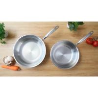 ราคา (MODEL NEW) Seka Diamond Pattern 304 Stainless Steel Deep Pan 24cm 28cm 3 Solid Layers Japanese Technology (29643137643)