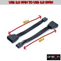 ราคา usb 2.0 9pin to usb 3.0 19pin สายแปลง usb 2.0 to 3.0 front panel [พร้อมส่ง] (22464708832)