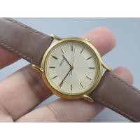 ราคา นาฬิกา Vintage มือสองญี่ปุ่น Seiko 7N01 0BR0 หน้าปัดสีทอง ผู้ชาย Quartz ทรงกลม 34mm (28342563804)