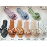 ราคา รองเท้าแตะโบว์สายเพชรวิ้งๆ✨ Sz.41-45 (18073378772)