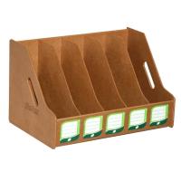 ราคา RELUX กล่องเสียบแฟ้ม เอกสาร ไม้อย่างดี 5 ช่อง รุ่น MDF-692x5 (สีธรรมชาติ) (178075903)