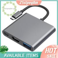 ราคา ฮับ USB 3 ใน 1 USB C ถึง HDMI-Compatible Splitter HUB Type-C ถึง HDMI-ใช้งานร่วมกับ USB3.0 Docking Station (57658769934)
