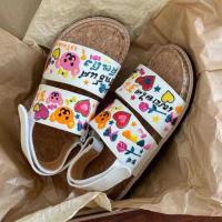 ราคา 2025 รองเท้าแตะปักผู้หญิงฤดูร้อนนุ่มแต่เพียงผู้เดียว Velcro น่ารักสาวชายหาดรองเท้าแตะรองเท้าแฮนด์เมด (26933146595)