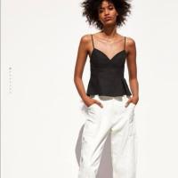 ราคา เสื้อสายเดี่ยว ZARA (Linen) แท้ (อก 25-31”) (24226728430)